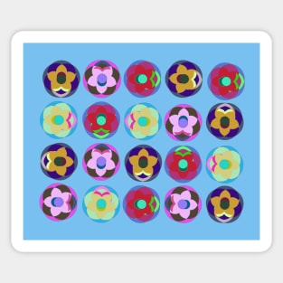 Colorful Bubble Flower Pattern Sticker